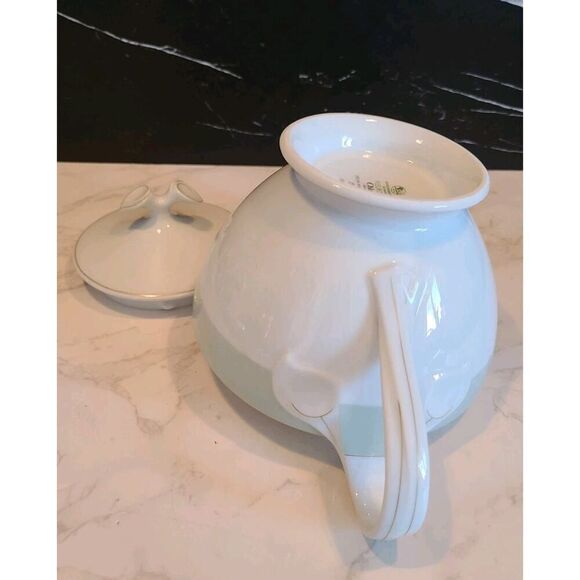 HUTSCHENREUTHER Fleuron Green Chloe Tea Pot, Karl Lagerfeld Vintage EUC - Picture 8 of 9